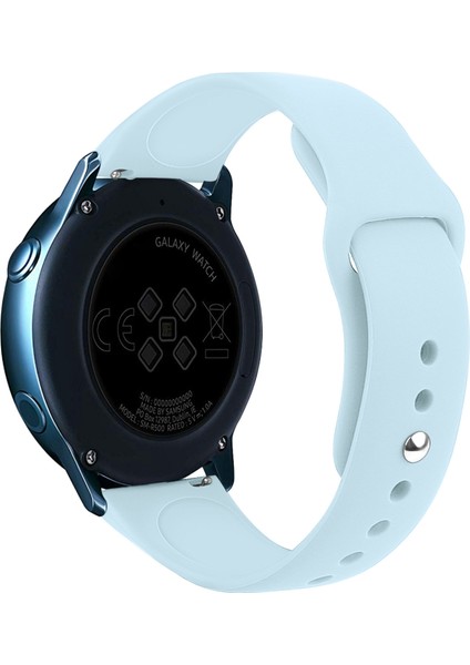Samsung Galaxy Watch Active2 Için Bluetooth Sürümü 40MM Akıllı Saat Düz Renk Silikon Watch Band Açık Mavi (Yurt Dışından) modelleri