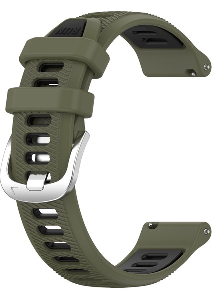 Samsung Galaxy Watch 6 Için 20MM Silikon Kayış 44MM Ordu Yeşili+Siyah (Yurt Dışından) modelleri
