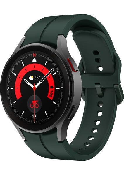 Samsung Galaxy Watch 5 Pro 45MM Yeşil Için Silikon Watch Band (Yurt Dışından)