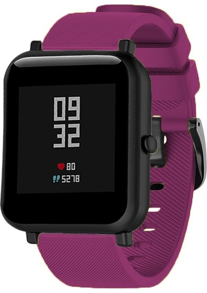 20MM Huami Amazfit Gts / Samsung Galaxy Izle Aktif 2 / Dişli Spor Silikon Watch Band Mor (Yurt Dışından)
