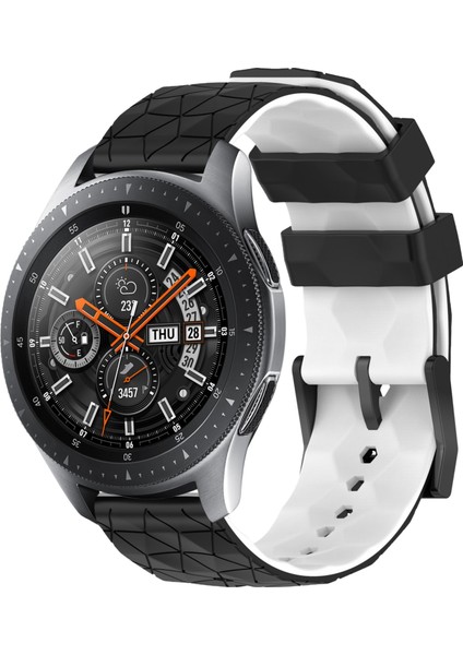 Samsung Galaxy Watch 46MM Siyah+Beyaz Için Iki Renkli Silikon Saat Bandı (Yurt Dışından)