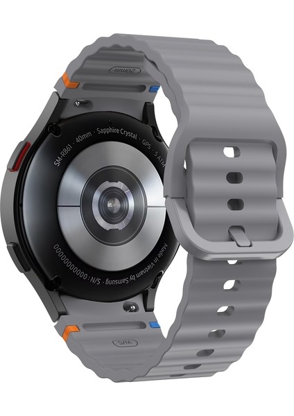 Samsung Galaxy Watch Fe 40MM Uzay Grisi Için Dalga Desenli Silikon Kayış (Yurt Dışından)