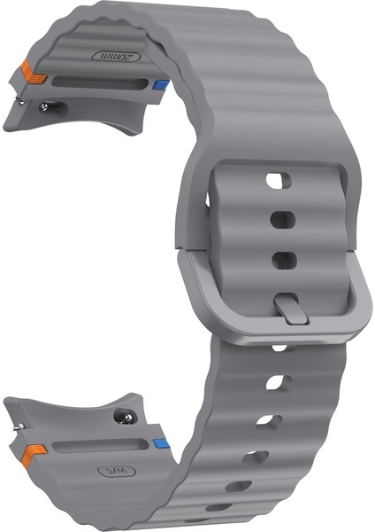 Samsung Galaxy Watch Fe 40MM Uzay Grisi Için Dalga Desenli Silikon Kayış (Yurt Dışından)