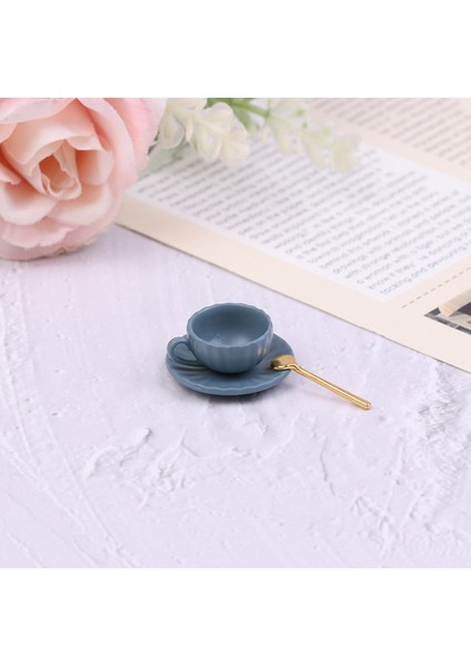 Adet/takım Dollhouse Minyatür Kahve Fincanı Tabağı Kaşık Bebek Mutfak Aksesuarları Cologo (Yurt Dışından) indirimleri