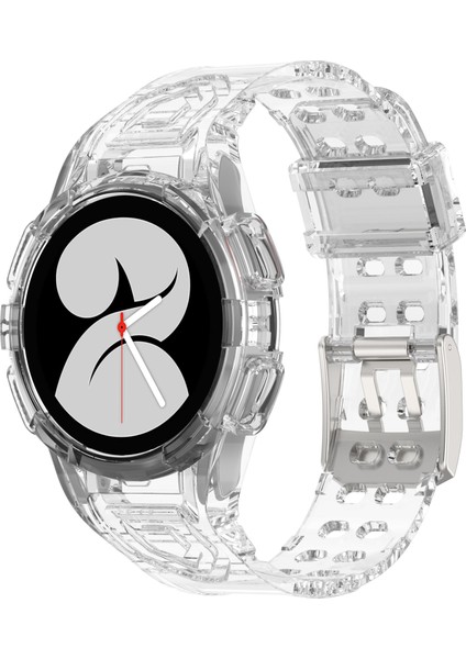 Samsung Galaxy Watch5 44MM Şeffaf Beyaz Için Silikon Watch Band (Yurt Dışından)
