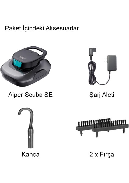 Scuba Se Akülü Havuz Temizleme Robotu