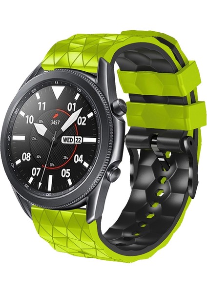 Samsung Gear S3 Frontier Için Silikon Kayış Yeşil+Siyah (Yurt Dışından)