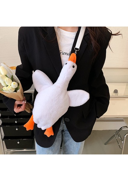 Sevimli Büyük Peluş Ördek Askılı Çanta Karikatür Hayvanlar Şekilli Omuz Çantaları Peluş Crossbody Çocuklar Kız Ler Için (Yurt Dışından) modelleri