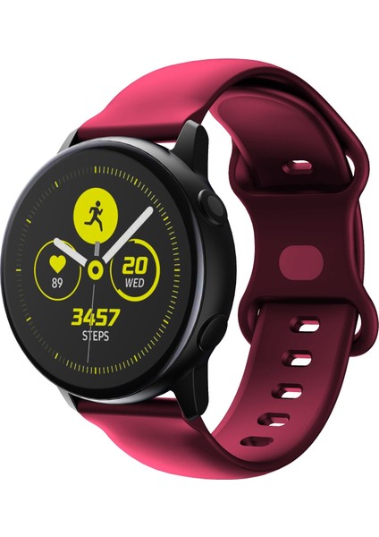 Kordonlu Saat 22MM Samsung Galaxy Watch Active 3 45MM Şarap Kırmızısı Için (Yurt Dışından) modelleri
