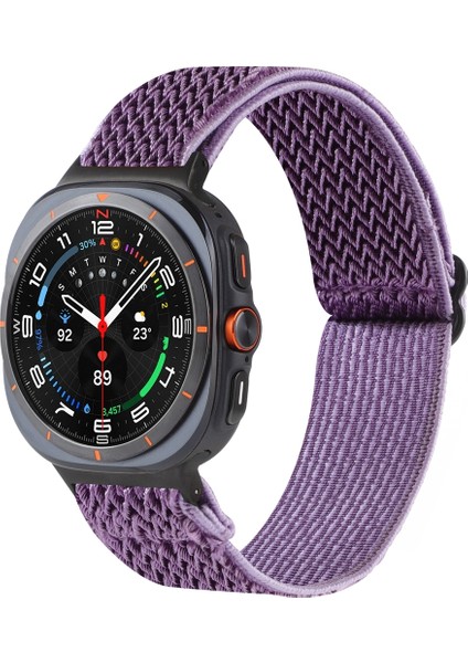 Samsung Galaxy Watch Ultra 47MM Lila Için Naylon Örgülü Watch Band (Yurt Dışından)
