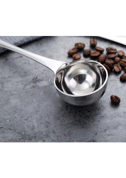 1 Parça Paslanmaz Çelik Metal Kulplu Ölçme Kabı ve Kaşık (Yurt Dışından)