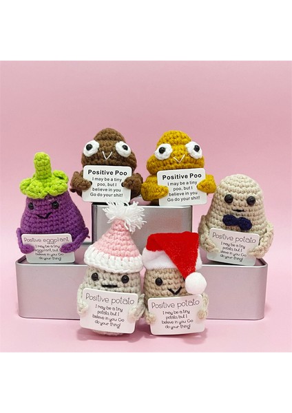 Komik Pozitif Enerji Patates El Dikişli El Yapımı Peluş Yün Örgü Bebek Kartı ile Ev Odası Noel Dekor (Yurt Dışından) modelleri