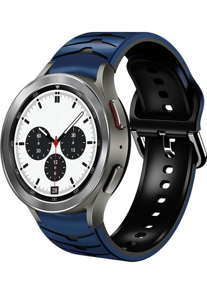 Samsung Galaxy Watch 4 Clic 42MM Koyu Mavi + Siyah Için Silikon Watch Band (Yurt Dışından)