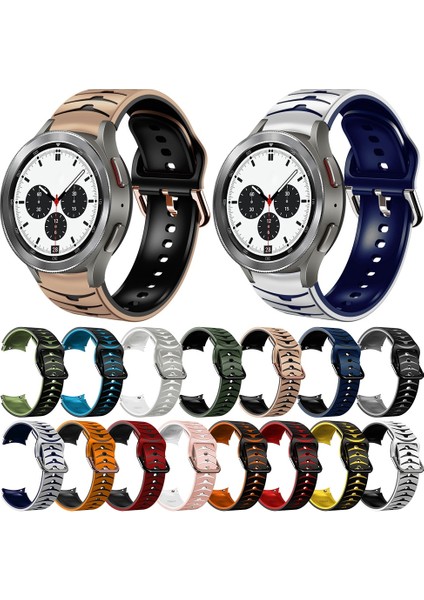 Samsung Galaxy Watch 4 Clic 42MM Koyu Mavi + Siyah Için Silikon Watch Band (Yurt Dışından) fırsatları