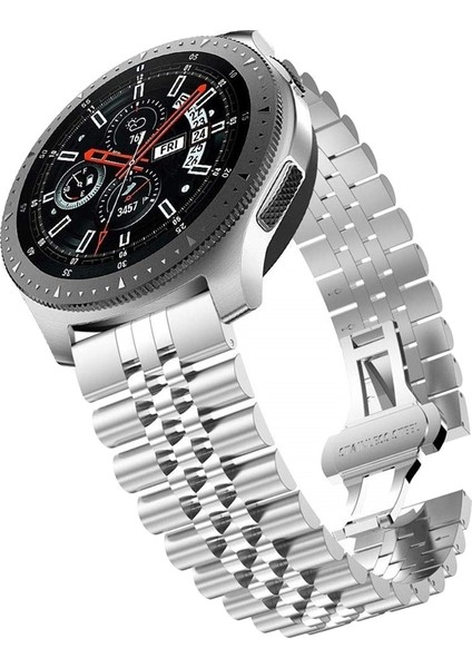 Samsung Galaxy Watch 5 Paslanmaz Çelik Saat Kordonu Gümüş (Yurt Dışından)