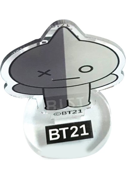 8cm Kpop Bts Bangtan Boys Çizgi Film Bebeği Akrilik Standı Masa Araba Dashboard Dekor (Yurt Dışından) modelleri