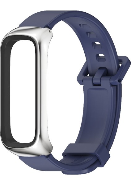 Samsung Galaxy Fit 2 Gece Mavisi Gümüş Için Silikon Saat Bandı (Yurt Dışından) modelleri