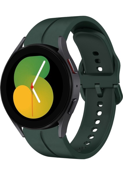 Samsung Galaxy Watch5 44MM Koyu Yeşil Için Silikon Watch Band (Yurt Dışından)
