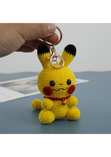 Pokemon Pikachu El Dokuma Granül Kadife Peluş Bebek Kolye Sırt Çantası Süsler Anahtarlık Kolye Doğum Günü Noel (Yurt Dışından) indirimleri