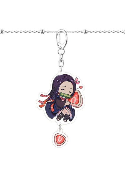 1 Adet Kawaii Anime Iblis Avcısı Kimetsu Hiçbir Yaiba Anahtarlıklar Kamado Tanjirou Tomioka Giyuu Akrilik Kolye Anahtarlıklar Şekil Oyuncaklar (Yurt Dışından)