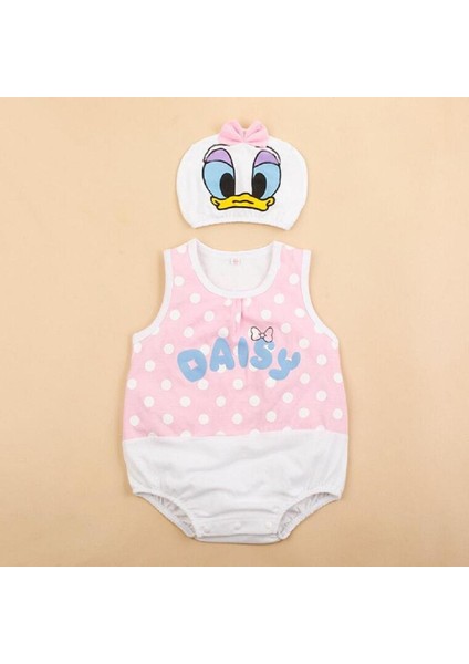 Yenidoğan Erkek Yaz Giysileri Mektup Baskı Pantolon Geometri Şapka Kısa Kollu Yuvarlak Boyun Bodysuit 3 Adet Bebek Kıyafetleri (Yurt Dışından)
