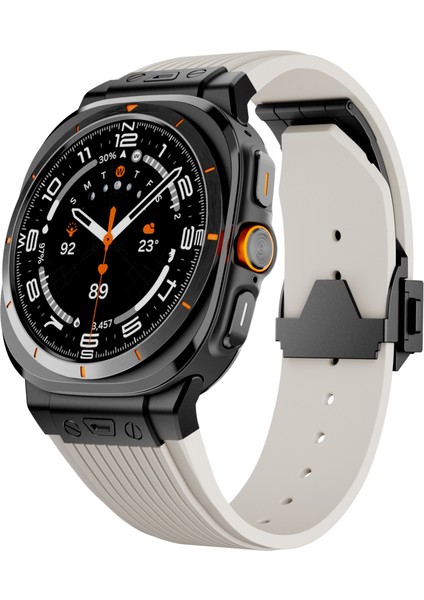 Samsung Galaxy Watch Ultra 47MM Starlight Için Silikon Saat Kayışı (Yurt Dışından)