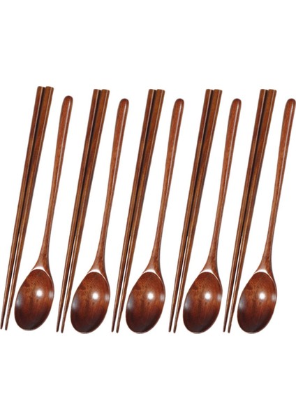Tik Ahşap Kaşık ve Çubuk Seti, Yapışmaz Kaşık Çorba-Çay Kaşığı Mutfak Pişirme Gereçler Araçları (Yurt Dışından)