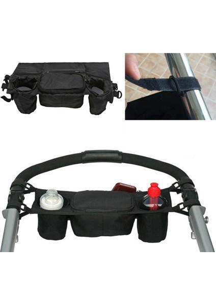 Pram Bebek Tutucu Saklama Kabı Puset Şişe Arabası Buggy Çanta Düzenleyici (Yurt Dışından)