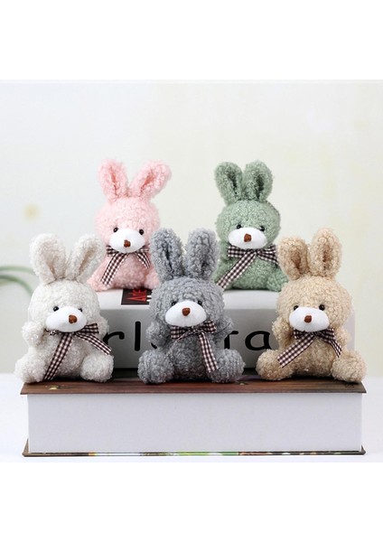 Rastgele 1 Adet 11 cm Sevimli Tavşan Yay Peluş Doldurulmuş Bebek Kravat Bunny Yumuşak Yastık Peluş Oyuncak Çocuk (Yurt Dışından)