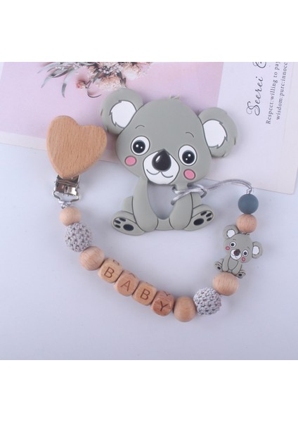 Güzel Ahşap Koala Silikon Boncuk Diş Kaşıyıcı Emzik Emzik Klip Zincir Tutucu (Yurt Dışından) fırsatları