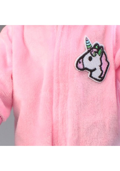 Adet/takım 18 Inç Yeniden Doğmuş Bebek Bebek Unicorn Tek Parça Pijama Tulum Ayakkabı Kıyafet (Yurt Dışından)