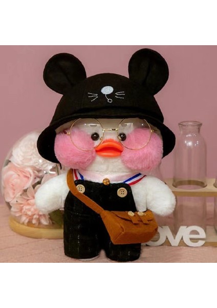 30 cm Küçük Ördek Sevimli Peluş Yastık Dolması Bebek Gözlük ve Giysi Giyen Sevimli Karikatür Oyuncak (Yurt Dışından) fiyatları