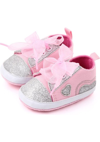 Kız Ayakkabı Yay Düz Renk Güzel Kaymaz Taban Velcro Prenses Tarzı Bahar ve Yaz Ayakkabı 0-1 Yıl (Yurt Dışından) modelleri