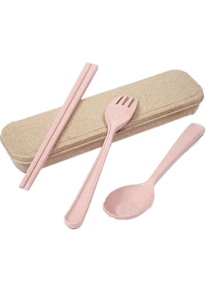 Yaratıcı Sofra Çatal, Kaşık ve Çubuk Seti Buğday Samanı Gereç Seti (Yurt Dışından)