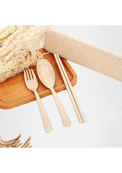 Yaratıcı Sofra Çatal, Kaşık ve Çubuk Seti Buğday Samanı Gereç Seti (Yurt Dışından) fırsatları