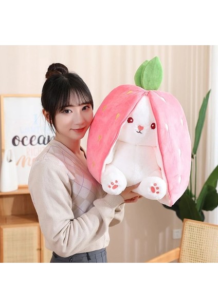 Yumuşak Dolması Tavşan Geri Dönüşümlü Fermuarlı Çanta Sevimli Çocuk Doğum Günü Si Çilek Muppet Uyku Oyuncak Yastık Paskalya Havuç Tavşan Peluş Bebek (Yurt Dışından) modelleri