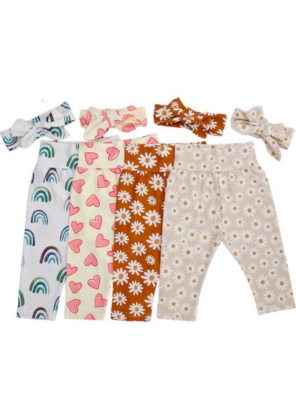 Kız Bebek Sonbahar Giysileri, Kafa Bandı ile Yumuşak Rahat Sevimli Baskılı Pantolon 2 Adet Kıyafet Seti (Yurt Dışından) fiyatları