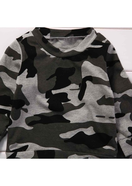 Yürüyor Yenidoğan Erkek Bebek Giysileri Set T-Shirt Uzun Pantolon Kamuflaj Kostümleri Küçük Oem Çocuk Giyim Kış Bebek Giyim (Yurt Dışından)
