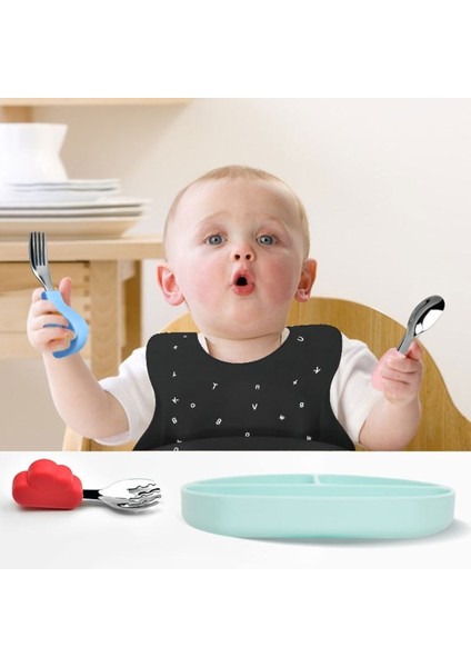 [eğlenceli Canlı] Sevimli Hayvan Tasarımı Bebek Besleme Kaşığı Çatal Paslanmaz Çelik Kaşık ve Çatal Silikon Saplı Bebek Eğitimi Kaşık (Yurt Dışından) modelleri