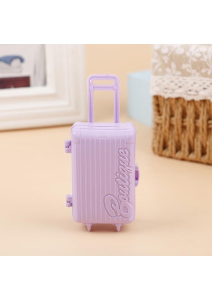 Adet Yeni Dollhouse Minyatür Plastik Bavul Bagaj Seyahat Oyuncak Bebek Aksesuarları Cologo (Yurt Dışından)