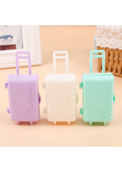 Adet Yeni Dollhouse Minyatür Plastik Bavul Bagaj Seyahat Oyuncak Bebek Aksesuarları Cologo (Yurt Dışından) fiyatları
