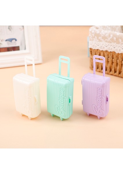 Adet Yeni Dollhouse Minyatür Plastik Bavul Bagaj Seyahat Oyuncak Bebek Aksesuarları Cologo (Yurt Dışından) modelleri