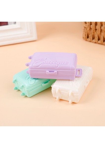 Adet Yeni Dollhouse Minyatür Plastik Bavul Bagaj Seyahat Oyuncak Bebek Aksesuarları Cologo (Yurt Dışından) fırsatları