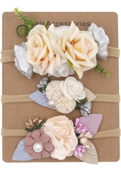 3 Adet/takım Yapay Çiçek Bebek Kız Kafa Bandı Naylon Elastik Çiçek Kız Saç Aksesuarları Bebek Duş Yenidoğan Fotoğraf Sahne (Yurt Dışından) fiyatları