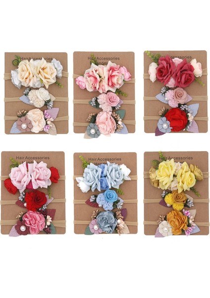 3 Adet/takım Yapay Çiçek Bebek Kız Kafa Bandı Naylon Elastik Çiçek Kız Saç Aksesuarları Bebek Duş Yenidoğan Fotoğraf Sahne (Yurt Dışından) modelleri