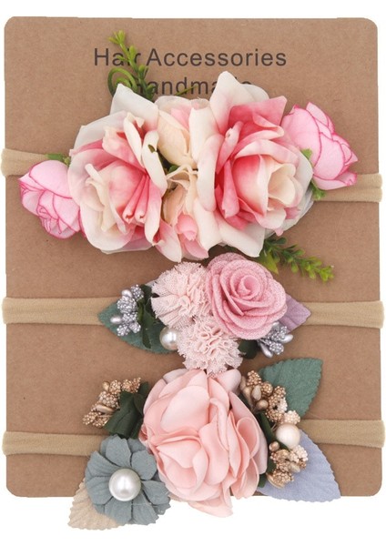 3 Adet/takım Yapay Çiçek Bebek Kız Kafa Bandı Naylon Elastik Çiçek Kız Saç Aksesuarları Bebek Duş Yenidoğan Fotoğraf Sahne (Yurt Dışından) fırsatları