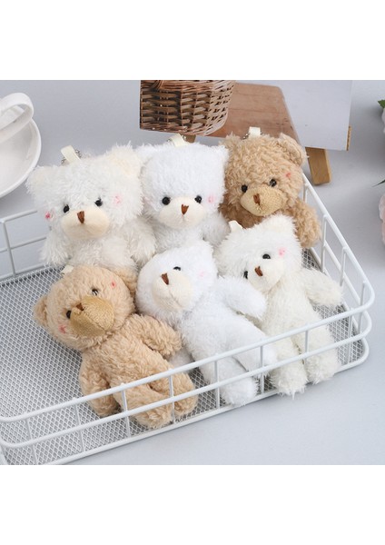 Baba & MUMMY-12CM Ayı Peluş Oyuncaklar Mini Bebekler Küçük Düğün Parti Için Sevimli Kolye Oyuncak Anahtarlık (Yurt Dışından)