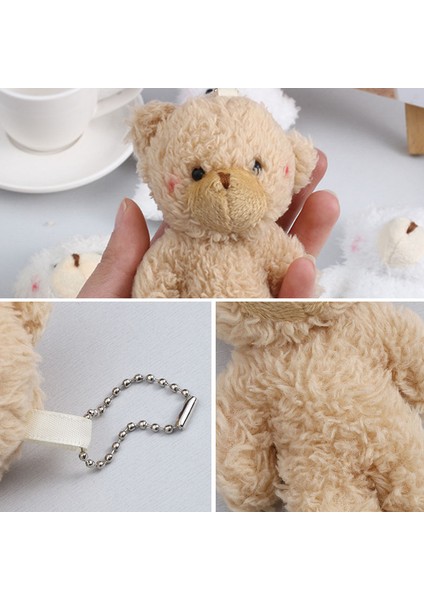 Baba & MUMMY-12CM Ayı Peluş Oyuncaklar Mini Bebekler Küçük Düğün Parti Için Sevimli Kolye Oyuncak Anahtarlık (Yurt Dışından)