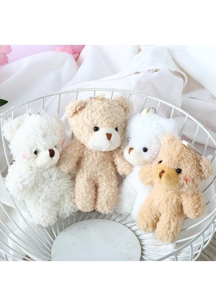 Baba & MUMMY-12CM Ayı Peluş Oyuncaklar Mini Bebekler Küçük Düğün Parti Için Sevimli Kolye Oyuncak Anahtarlık (Yurt Dışından)
