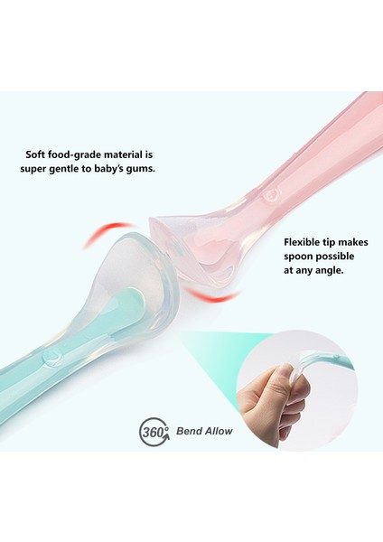 [eğlenceli Canlı] Yumuşak Silikon Bebek Besleme Kaşığı Şeker Renk Sıcaklığı Algılama Kaşık Çocuk Maması Bebek Kaşığı Besleme Yemekleri Besleyici Sofra Takımı (Yurt Dışından) modelleri